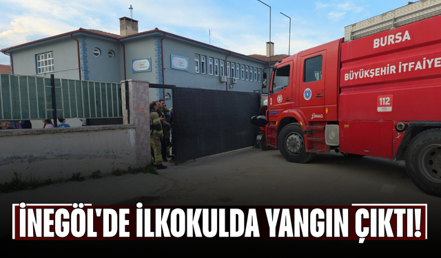 İnegöl'de ilkokulda yangın çıktı!