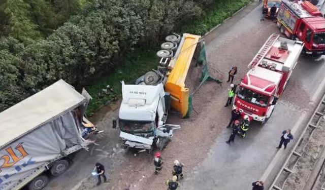 TEM'de 4 araç kazaya karıştı! 2 ölü