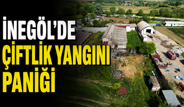 İnegöl’de Çiftlik Yangını Paniği