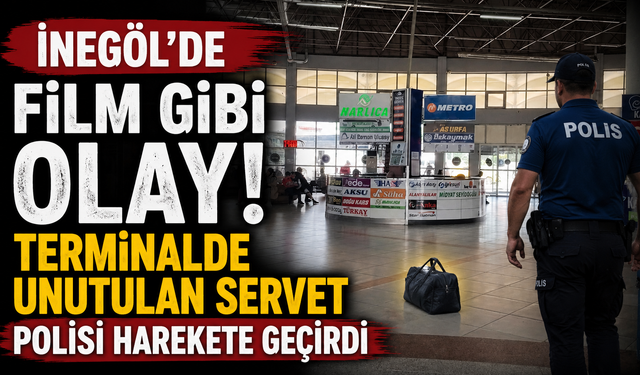 İnegöl’de Film Gibi Olay! Terminalde Unutulan Servet Polisi Harekete Geçirdi