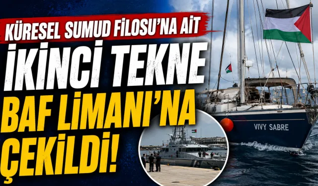 Küresel Sumud Filosu’na Ait İkinci Tekne Baf Limanı’na Çekildi