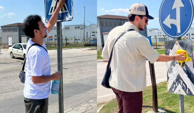 İnegöl MYO öğrencilerinden trafik güvenliğine destek