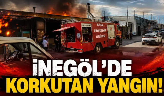 İnegöl’de Korkutan Yangın! Mobilya İmalathanesinde Yangın Çıktı