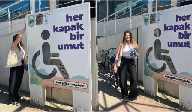 İnegöl'de Üniversite Öğrencisinden Geri Dönüşüme Anlamlı Destek