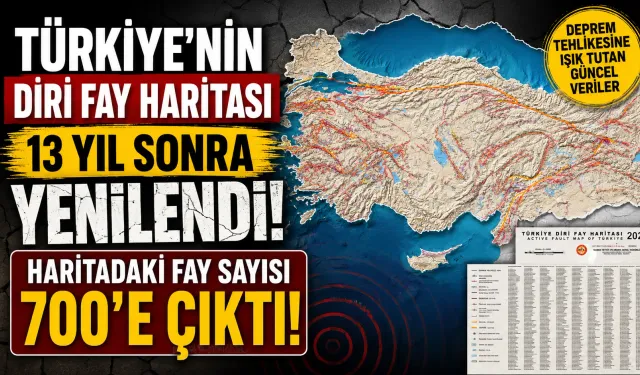 Türkiye’nin Diri Fay Haritası 13 Yıl Sonra Yenilendi: Haritadaki Fay Sayısı 700’e Çıktı