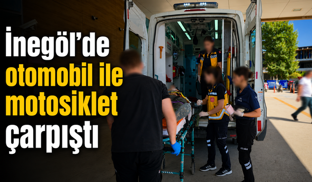 İnegöl’de otomobil ile motosiklet çarpıştı