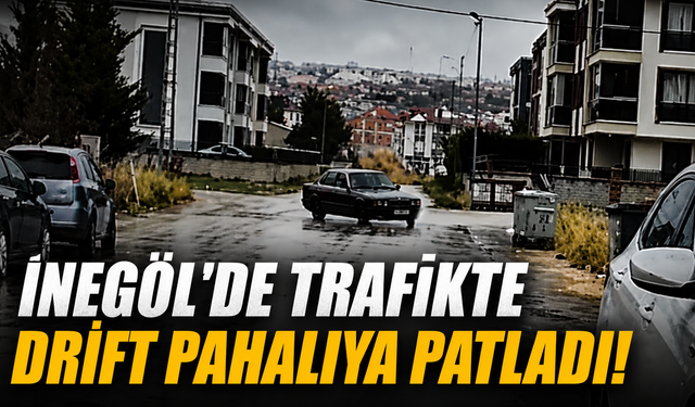 İnegöl'de trafikte drift pahalıya patladı!
