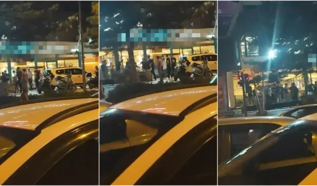 Bursa’da kafe önünde iki grup arasında kavga kamerada