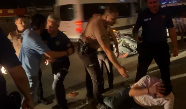 Bursa’da taksi ücreti tartışması: Alkollü şahıs kendini yere bıraktı
