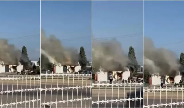 Bursa’da trafo patladı, alevler kameraya yansıdı