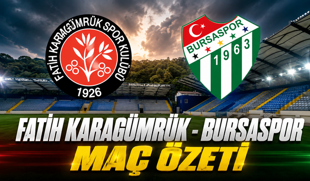 Fatih Karagümrük - Bursaspor maç özeti