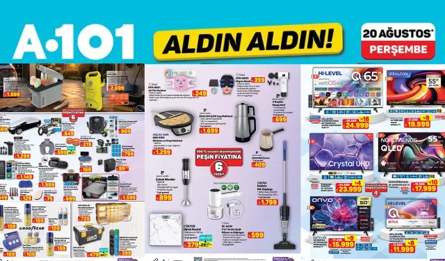 A101 20 Ağustos 2026 aktüel kataloğu yayımlandı! İşte indirimli ürünler ve fiyatları