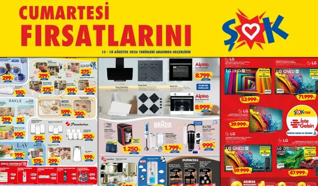 ŞOK 15 Ağustos 2026 aktüel kataloğu yayımlandı! İşte indirimli ürünler ve fiyatları