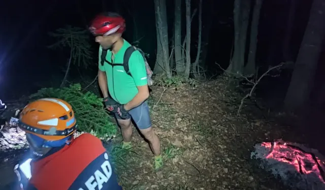 Kestel’de bisikletiyle araziye çıkan vatandaş mahsur kaldı: Dronla bulundu