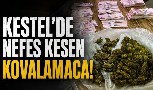Kestel’de ‘dur’ ihtarına uymadı: Kovalamacada araçtan uyuşturucu ve 168 bin TL çıktı