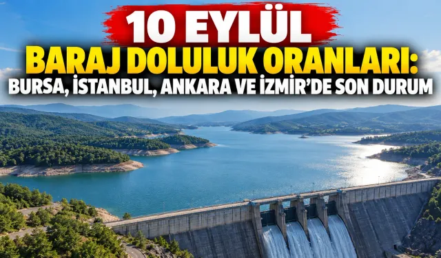 10 Eylül baraj doluluk oranları: Bursa, İstanbul, Ankara ve İzmir’de son durum