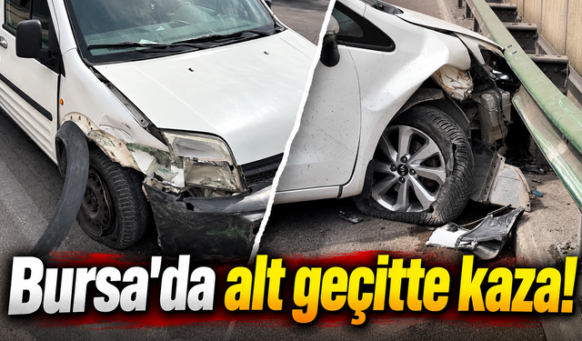 Bursa'da alt geçitte kaza!
