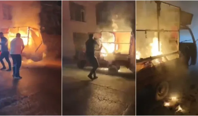 Bursa’da elektrikli kağıt toplama aracı alev aldı