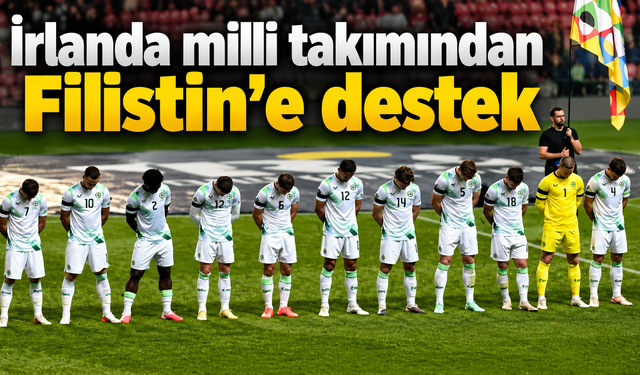 İrlanda milli takımı Filistin için siyah bant taktı