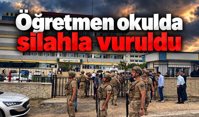 Öğretmen okulda silahla vuruldu