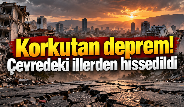 Korkutan deprem! Çevrede ki illerden hissedildi