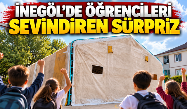 İnegöl'de öğrencileri sevindiren sürpriz