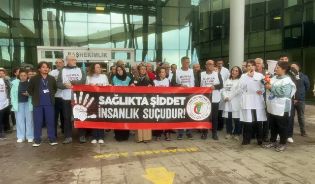 Mudanya Devlet Hastanesi’nde sağlık çalışanına saldırıya ortak tepki