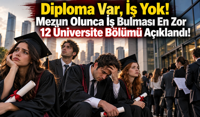 Diploma Var, İş Yok! Mezun Olunca İş Bulması En Zor 12 Üniversite Bölümü Açıklandı!