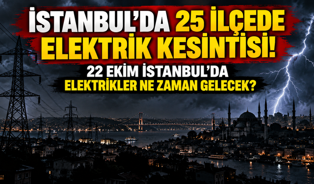 İstanbul'da 25 ilçede elektrik kesintisi! BEDAŞ ve AYEDAŞ duyurdu: 22 Ekim İstanbul'da elektrikler ne zaman gelecek?