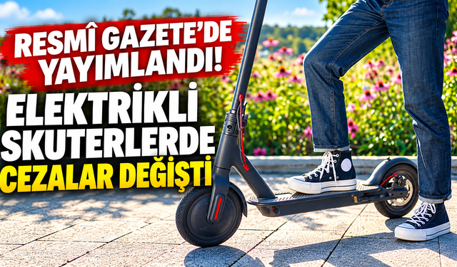 Resmî Gazete'de yayımlandı! Elektrikli skuterlerde cezalar değişti: 170 bin TL'ye kadar yaptırım
