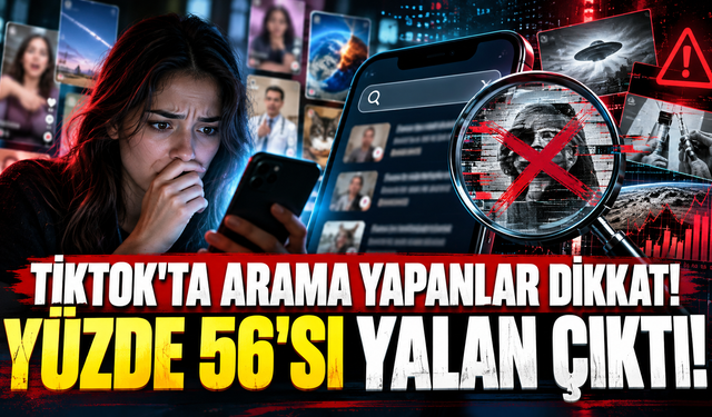 TİKTOK'TA ARAMA YAPANLAR DİKKAT ! YÜZDE 56'SI YALAN ÇIKTI!