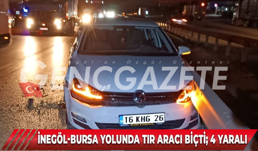 İnegöl-Bursa yolunda TIR aracı biçti; 4 yaralı