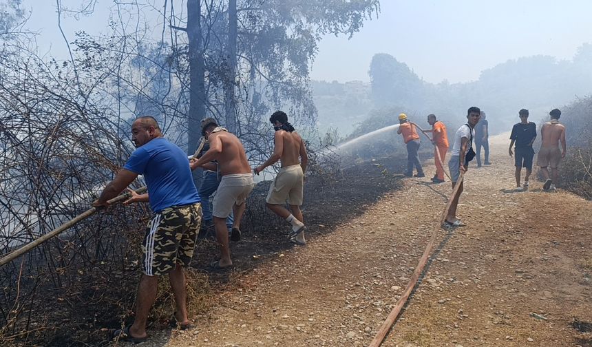 Antalya'da mezarlık yangını ormana sıçradı, mahalleliyi alarma geçirdi