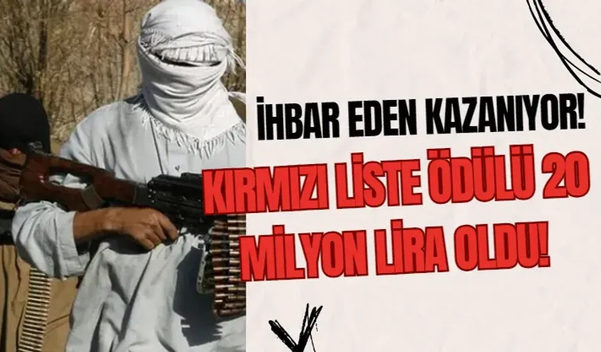 İhbar Eden Kazanıyor: Kırmızı Liste Ödülü 20 Milyon Lira Oldu!