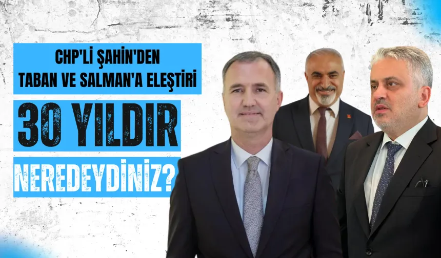 CHP'li Şahin'den Taban ve Salman'a Eleştiri: "30 Yıldır Neredeydiniz?"