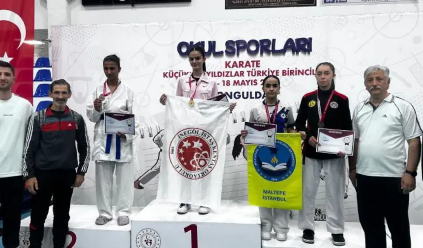İnegöllü Ela Mutlu, Türkiye Karate Şampiyonası'nda birinci oldu