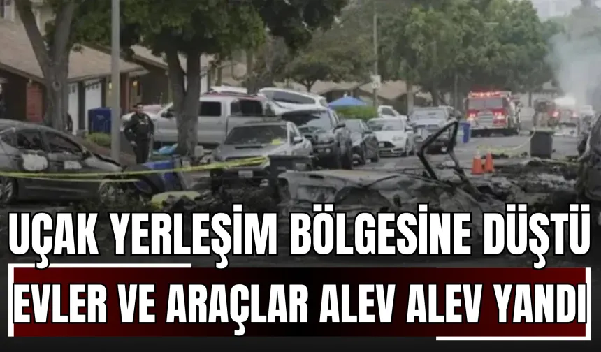 Uçak Yerleşim Bölgesine Düştü: Evler ve Araçlar Alev Alev Yandı!
