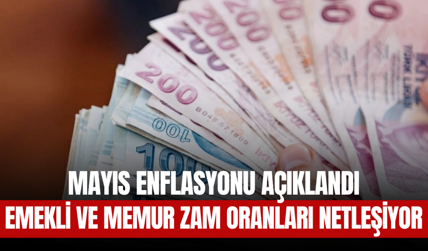 Mayıs Enflasyonu Açıklandı: Emekli ve Memur Zam Oranları Netleşiyor