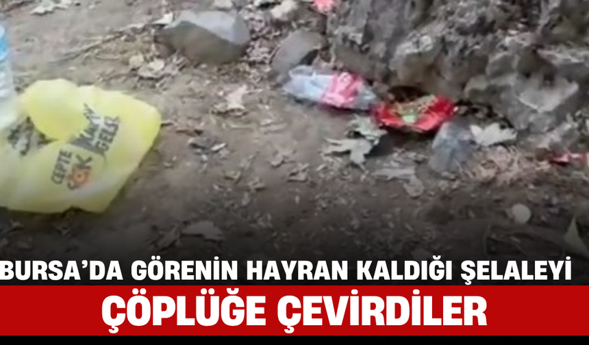 Bursa’da Görenin Hayran Kaldığı Şelaleyi Çöplüğe Çevirdiler