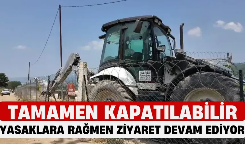 İnegöl’de Travertenlerde Yasaklara Rağmen Ziyaret Devam Ediyor