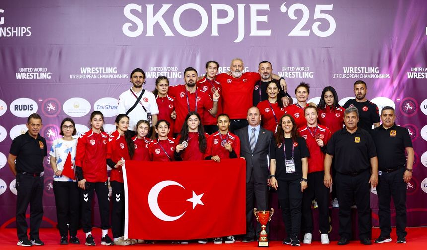 U17 Kadınlar Avrupa Güreş Şampiyonası’nda Türkiye üst üste 3. kez zirvede