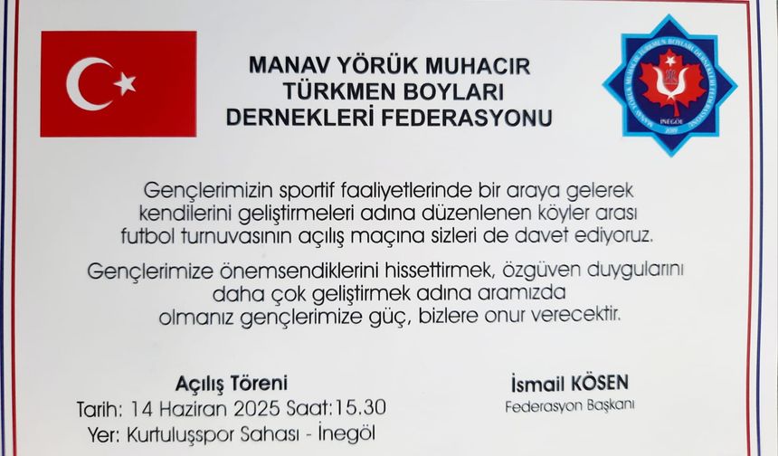 İnegöl’de Köylerarası Futbol Turnuvası 14 Haziran’da Başlıyor!
