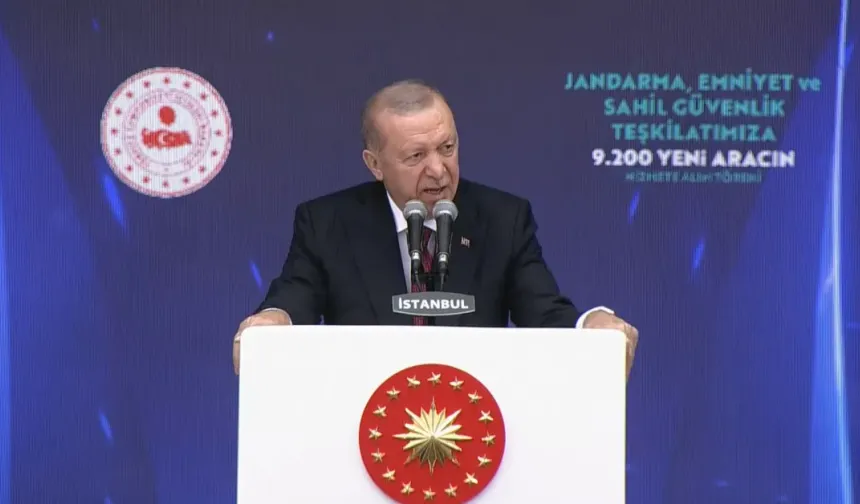 Erdoğan: Güvenlik güçlerimize 9 bin 200 yeni araç teslim edildi