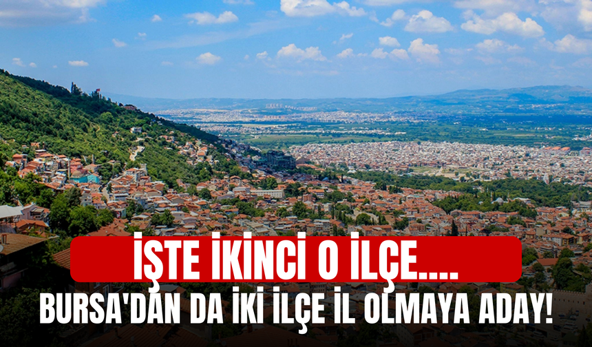 Bursa'dan da iki ilçe il olmaya aday! İşte ikinci ilçe....