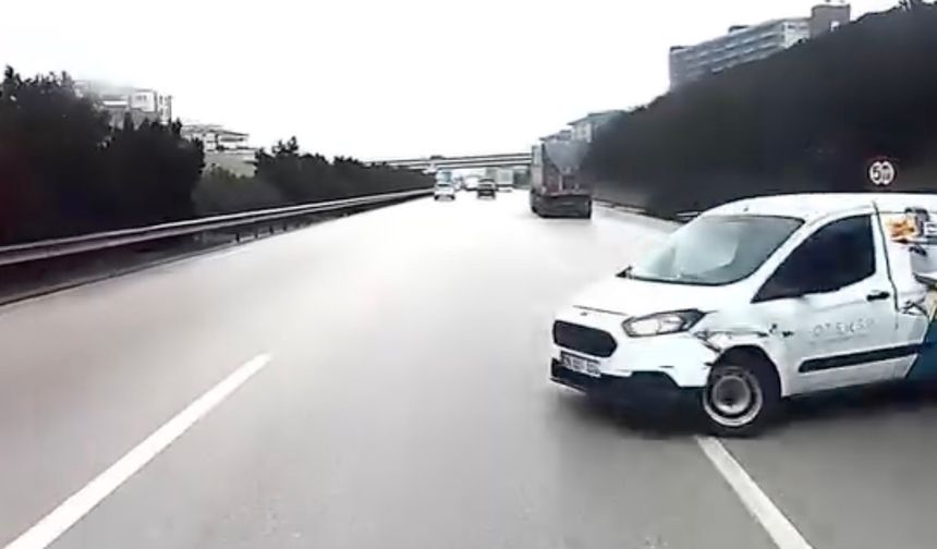 Bursa'da otoyolda facianın eşiğinden dönüldü