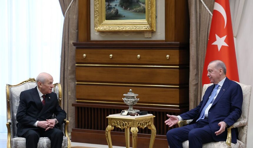 Cumhurbaşkanı Erdoğan, MHP Genel Başkanı Bahçeli ile görüştü