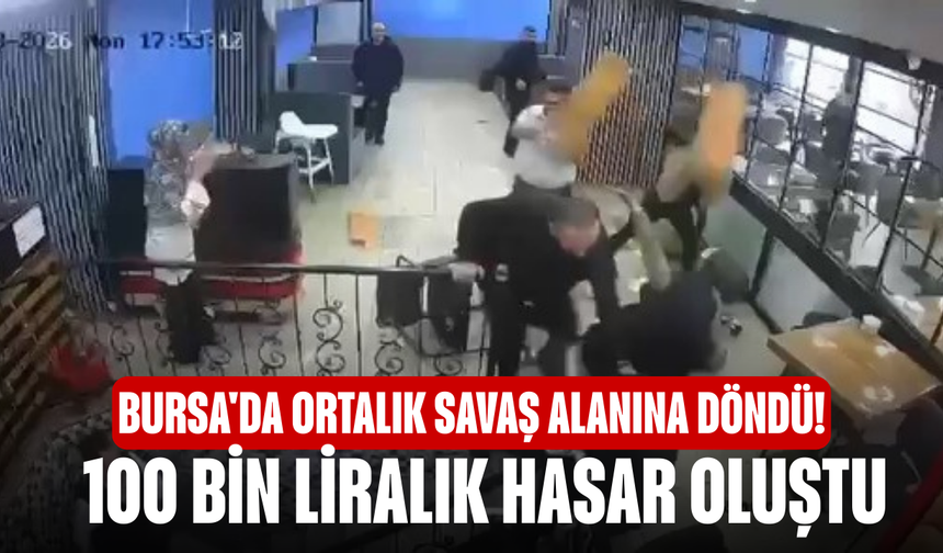 Bursa'da ortalık savaş alanına döndü! 100 bin liralık hasar oluştu