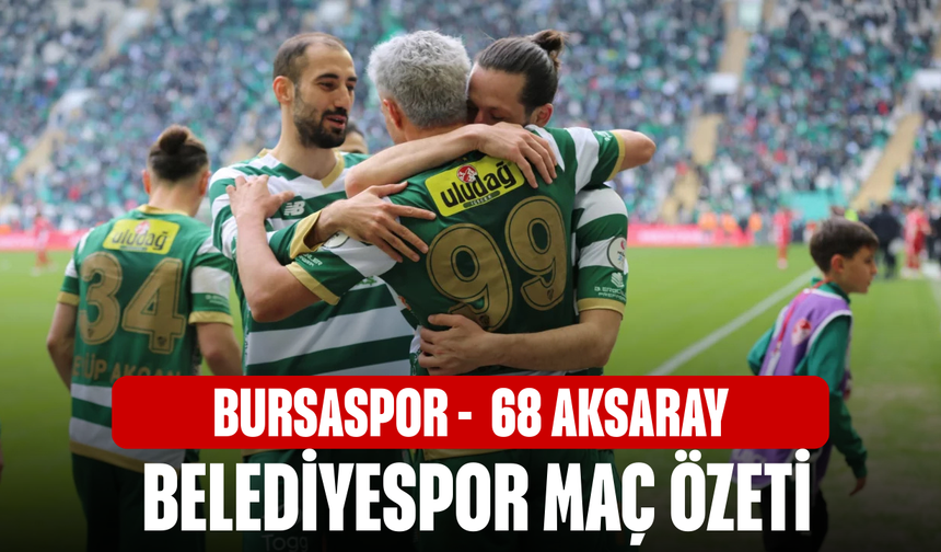 Bursaspor -  68 Aksaray Belediyespor maç özeti