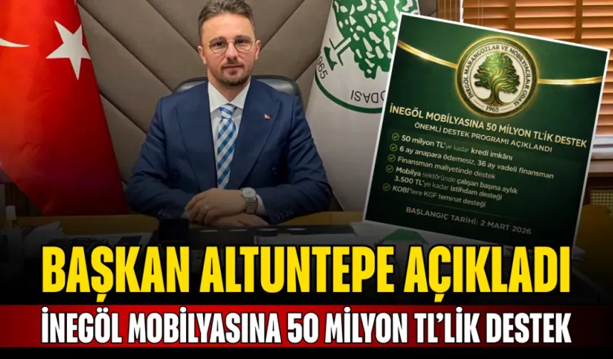 İnegöl Mobilyasına 50 Milyon TL’lik Destek