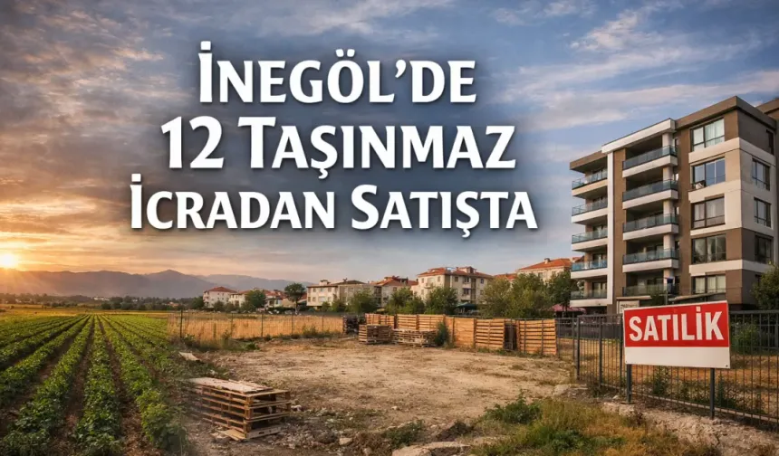 İnegöl’de 12 Taşınmaz İcradan Satışta